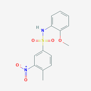 molecular formula C14H14N2O5S B4880927 N-(2-methoxyphenyl)-4-methyl-3-nitrobenzenesulfonamide 