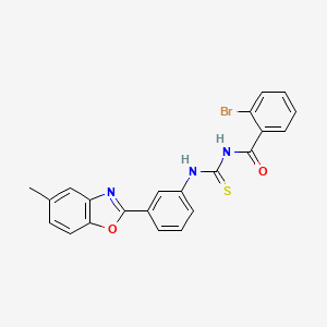 2-bromo-N-({[3-(5-methyl-1,3-benzoxazol-2-yl)phenyl]amino}carbonothioyl)benzamide