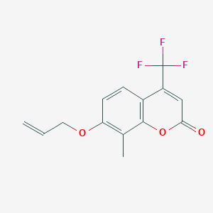 molecular formula C14H11F3O3 B4880940 7-(allyloxy)-8-methyl-4-(trifluoromethyl)-2H-chromen-2-one 
