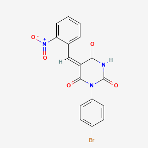 molecular formula C17H10BrN3O5 B4880953 1-(4-bromophenyl)-5-(2-nitrobenzylidene)-2,4,6(1H,3H,5H)-pyrimidinetrione 