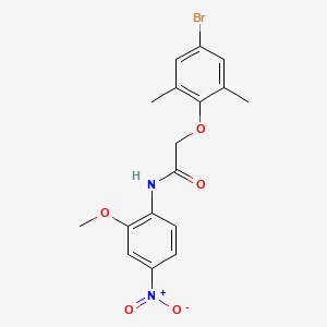 molecular formula C17H17BrN2O5 B4880957 2-(4-bromo-2,6-dimethylphenoxy)-N-(2-methoxy-4-nitrophenyl)acetamide 