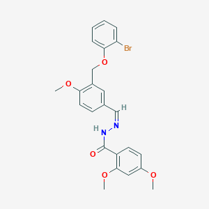 molecular formula C24H23BrN2O5 B4880979 N'-{3-[(2-bromophenoxy)methyl]-4-methoxybenzylidene}-2,4-dimethoxybenzohydrazide 