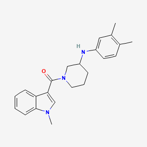 molecular formula C23H27N3O B4880992 N-(3,4-dimethylphenyl)-1-[(1-methyl-1H-indol-3-yl)carbonyl]-3-piperidinamine 