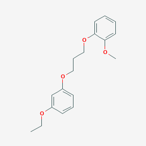 molecular formula C18H22O4 B4880996 1-[3-(3-ethoxyphenoxy)propoxy]-2-methoxybenzene 