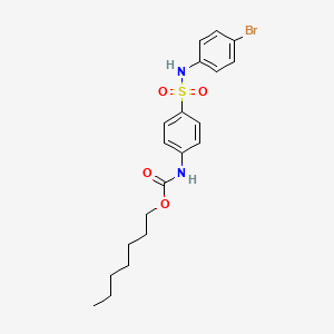 molecular formula C20H25BrN2O4S B4881022 heptyl (4-{[(4-bromophenyl)amino]sulfonyl}phenyl)carbamate 