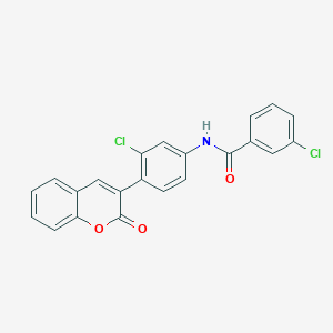 molecular formula C22H13Cl2NO3 B4881027 3-chloro-N-[3-chloro-4-(2-oxo-2H-chromen-3-yl)phenyl]benzamide 