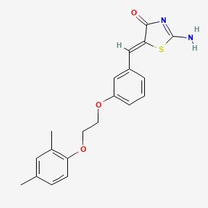 molecular formula C20H20N2O3S B4881042 5-{3-[2-(2,4-dimethylphenoxy)ethoxy]benzylidene}-2-imino-1,3-thiazolidin-4-one 