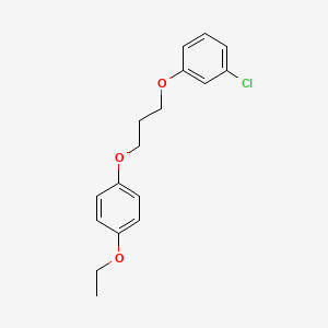 molecular formula C17H19ClO3 B4881050 1-chloro-3-[3-(4-ethoxyphenoxy)propoxy]benzene 