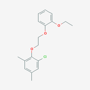 molecular formula C18H21ClO3 B4881065 1-chloro-2-[2-(2-ethoxyphenoxy)ethoxy]-3,5-dimethylbenzene 