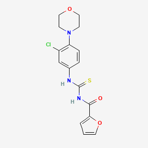 molecular formula C16H16ClN3O3S B4881080 N-({[3-chloro-4-(4-morpholinyl)phenyl]amino}carbonothioyl)-2-furamide 