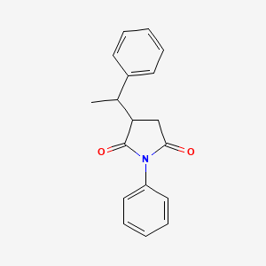 molecular formula C18H17NO2 B4881086 1-phenyl-3-(1-phenylethyl)-2,5-pyrrolidinedione 