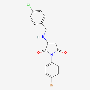 molecular formula C17H14BrClN2O2 B4881105 1-(4-bromophenyl)-3-[(4-chlorobenzyl)amino]-2,5-pyrrolidinedione 