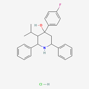 molecular formula C26H29ClFNO B4881109 4-(4-fluorophenyl)-3-isopropyl-2,6-diphenyl-4-piperidinol hydrochloride 