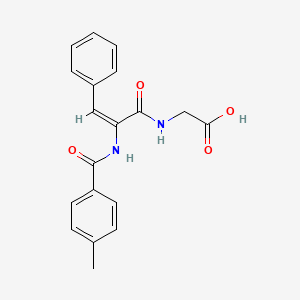 molecular formula C19H18N2O4 B4881116 N-{2-[(4-methylbenzoyl)amino]-3-phenylacryloyl}glycine 