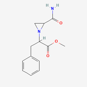 molecular formula C13H16N2O3 B4881135 methyl 2-[2-(aminocarbonyl)-1-aziridinyl]-3-phenylpropanoate 