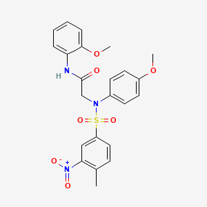 molecular formula C23H23N3O7S B4881143 N~1~-(2-methoxyphenyl)-N~2~-(4-methoxyphenyl)-N~2~-[(4-methyl-3-nitrophenyl)sulfonyl]glycinamide 