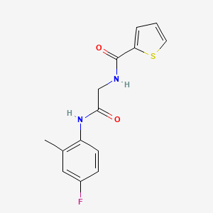 molecular formula C14H13FN2O2S B4881152 N-{2-[(4-fluoro-2-methylphenyl)amino]-2-oxoethyl}-2-thiophenecarboxamide 