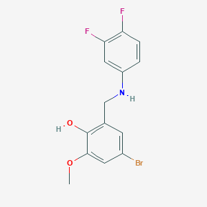 molecular formula C14H12BrF2NO2 B4881155 4-bromo-2-{[(3,4-difluorophenyl)amino]methyl}-6-methoxyphenol 