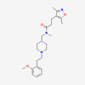 molecular formula C24H35N3O3 B4881212 3-(3,5-dimethyl-4-isoxazolyl)-N-({1-[2-(2-methoxyphenyl)ethyl]-4-piperidinyl}methyl)-N-methylpropanamide 