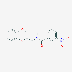 molecular formula C16H14N2O5 B4881248 N-(2,3-dihydro-1,4-benzodioxin-2-ylmethyl)-3-nitrobenzamide 