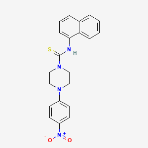 molecular formula C21H20N4O2S B4881264 N-1-naphthyl-4-(4-nitrophenyl)-1-piperazinecarbothioamide 