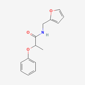 molecular formula C14H15NO3 B4881279 N-(2-furylmethyl)-2-phenoxypropanamide 