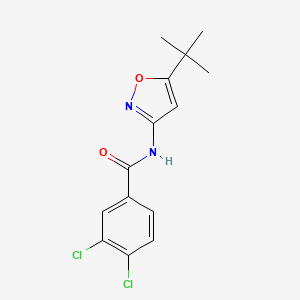 molecular formula C14H14Cl2N2O2 B4881290 N-(5-tert-butyl-3-isoxazolyl)-3,4-dichlorobenzamide 