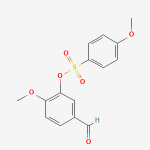 molecular formula C15H14O6S B4881334 5-formyl-2-methoxyphenyl 4-methoxybenzenesulfonate 