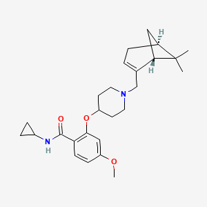 molecular formula C26H36N2O3 B4881378 N-cyclopropyl-2-[(1-{[(1R,5S)-6,6-dimethylbicyclo[3.1.1]hept-2-en-2-yl]methyl}-4-piperidinyl)oxy]-4-methoxybenzamide 