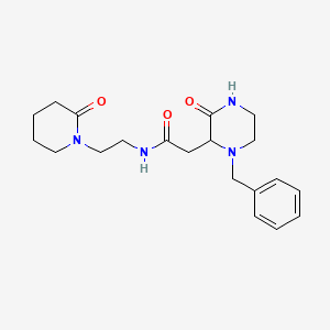 molecular formula C20H28N4O3 B4881384 2-(1-benzyl-3-oxo-2-piperazinyl)-N-[2-(2-oxo-1-piperidinyl)ethyl]acetamide 