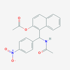 molecular formula C21H18N2O5 B4881388 1-[(acetylamino)(4-nitrophenyl)methyl]-2-naphthyl acetate 