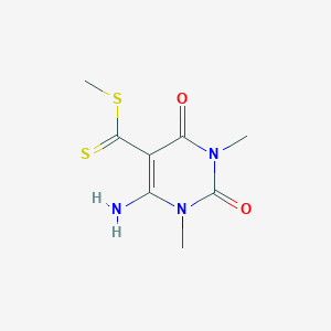 molecular formula C8H11N3O2S2 B488139 Methyl 6-amino-1,3-dimethyl-2,4-dioxo-1,2,3,4-tetrahydro-5-pyrimidinecarbodithioate CAS No. 70424-96-3