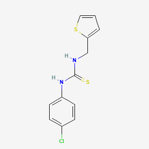 molecular formula C12H11ClN2S2 B4881400 N-(4-chlorophenyl)-N'-(2-thienylmethyl)thiourea 
