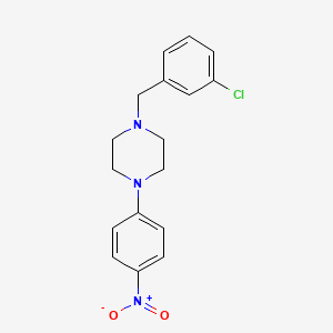 1-(3-chlorobenzyl)-4-(4-nitrophenyl)piperazine