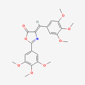molecular formula C22H23NO8 B4881442 4-(3,4,5-trimethoxybenzylidene)-2-(3,4,5-trimethoxyphenyl)-1,3-oxazol-5(4H)-one 