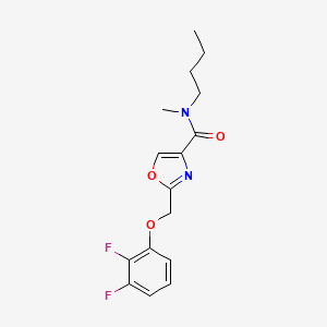 molecular formula C16H18F2N2O3 B4881449 N-butyl-2-[(2,3-difluorophenoxy)methyl]-N-methyl-1,3-oxazole-4-carboxamide 