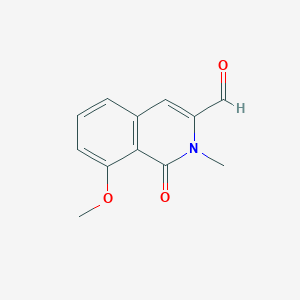 molecular formula C12H11NO3 B488145 8-Methoxy-2-methyl-1-oxo-1,2-dihydro-3-isoquinolinecarbaldehyde CAS No. 887574-65-4