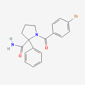 molecular formula C18H17BrN2O2 B4881454 1-(4-bromobenzoyl)-2-phenylprolinamide 
