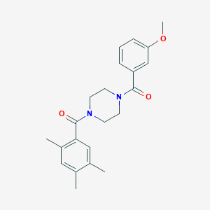molecular formula C22H26N2O3 B4881461 1-(3-methoxybenzoyl)-4-(2,4,5-trimethylbenzoyl)piperazine 