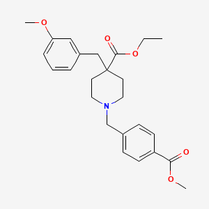 molecular formula C25H31NO5 B4881462 ethyl 4-(3-methoxybenzyl)-1-[4-(methoxycarbonyl)benzyl]-4-piperidinecarboxylate 