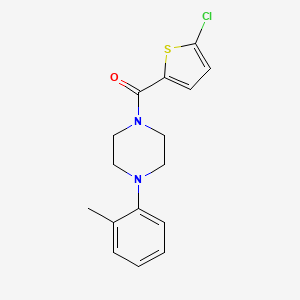 molecular formula C16H17ClN2OS B4881469 1-[(5-chloro-2-thienyl)carbonyl]-4-(2-methylphenyl)piperazine 