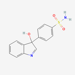 molecular formula C14H12N2O3S B4881476 4-(3-hydroxy-3H-indol-3-yl)benzenesulfonamide 