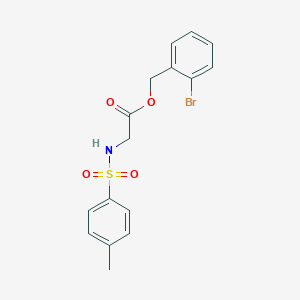 molecular formula C16H16BrNO4S B4881478 2-溴苄基 N-[(4-甲苯磺酰基)甘氨酸酯 