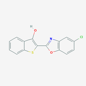 molecular formula C15H8ClNO2S B488151 2-(5-chloro-1,3-benzoxazol-2(3H)-ylidene)-1-benzothiophen-3(2H)-one 