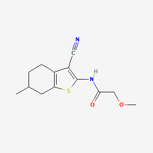 molecular formula C13H16N2O2S B4881522 N-(3-cyano-6-methyl-4,5,6,7-tetrahydro-1-benzothien-2-yl)-2-methoxyacetamide 