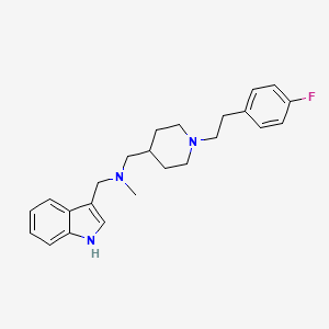 molecular formula C24H30FN3 B4881528 ({1-[2-(4-fluorophenyl)ethyl]-4-piperidinyl}methyl)(1H-indol-3-ylmethyl)methylamine 