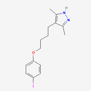 molecular formula C15H19IN2O B4881534 4-[4-(4-iodophenoxy)butyl]-3,5-dimethyl-1H-pyrazole 