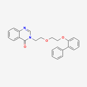 molecular formula C24H22N2O3 B4881542 3-{2-[2-(2-biphenylyloxy)ethoxy]ethyl}-4(3H)-quinazolinone 