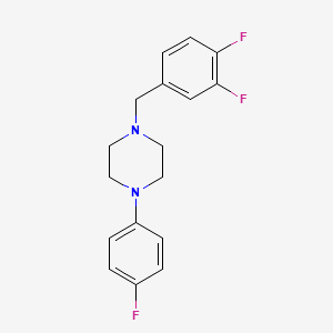 molecular formula C17H17F3N2 B4881556 1-(3,4-difluorobenzyl)-4-(4-fluorophenyl)piperazine 