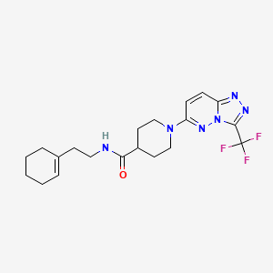 molecular formula C20H25F3N6O B4881568 N-[2-(1-cyclohexen-1-yl)ethyl]-1-[3-(trifluoromethyl)[1,2,4]triazolo[4,3-b]pyridazin-6-yl]-4-piperidinecarboxamide 